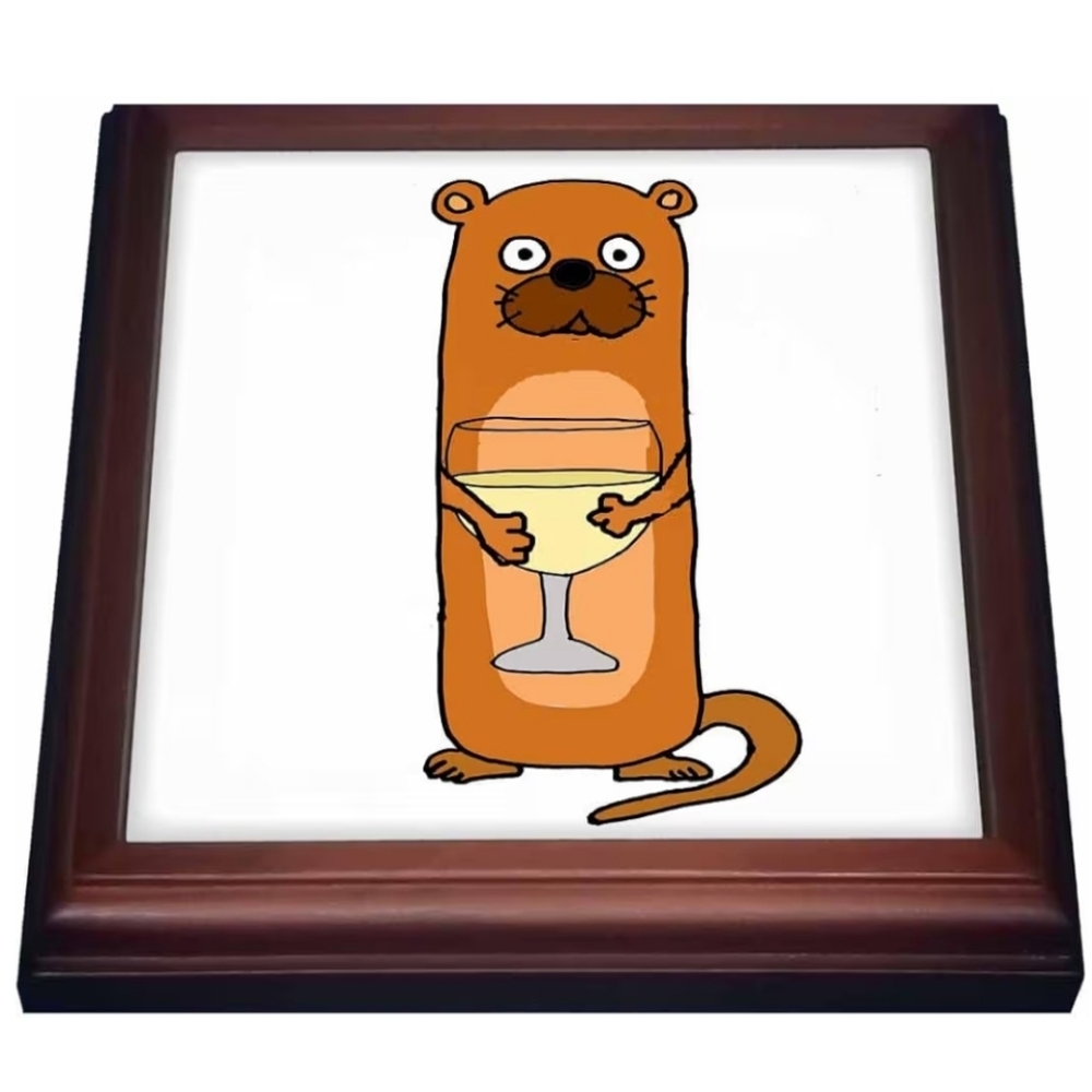 Sea Otter Drinking‎ Wine Trivet